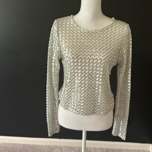 GB Sequin silver top